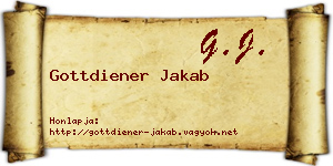 Gottdiener Jakab névjegykártya